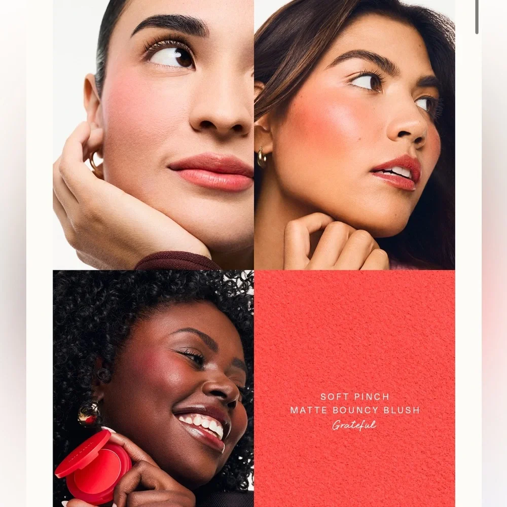 NWT Rare Beauty Soft Pinch Matte Bouncy Blush Grateful – soft red